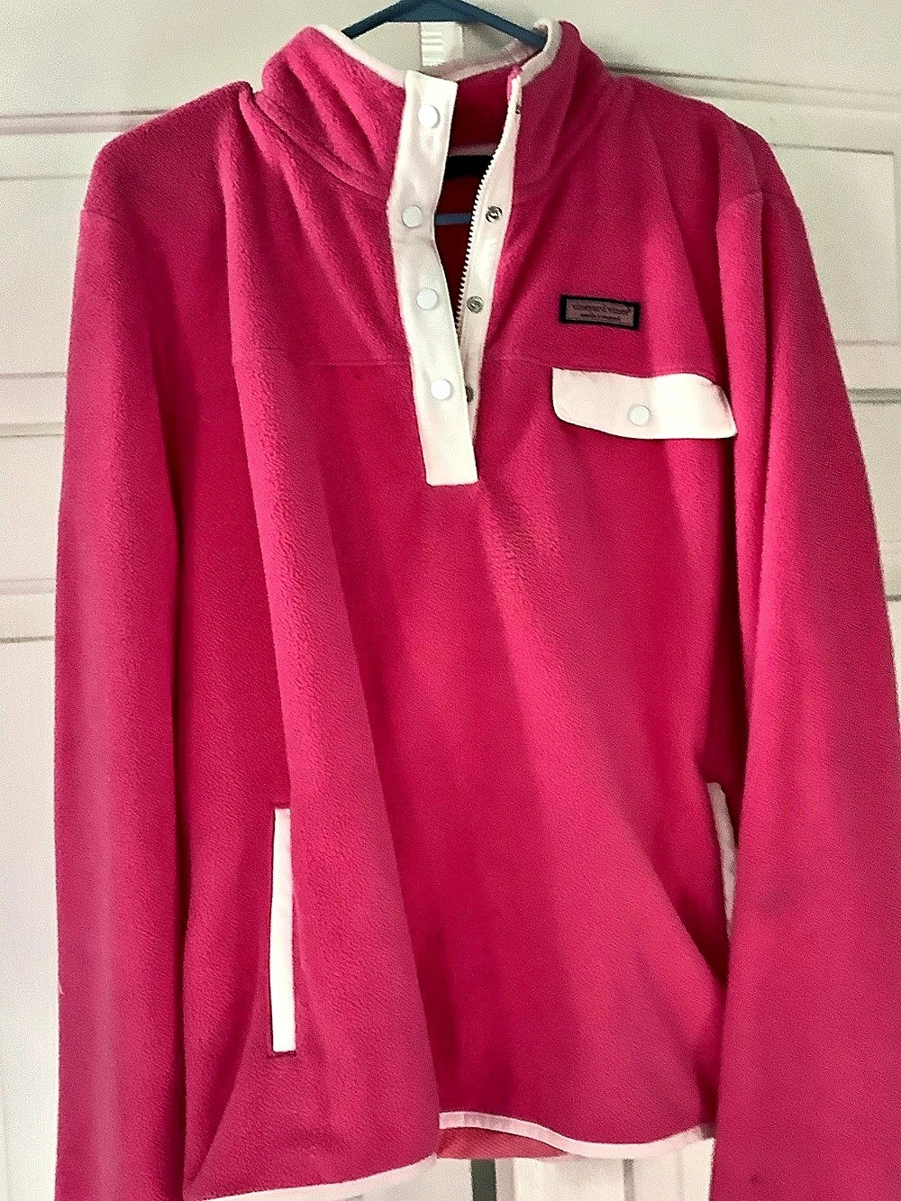 Vineyard Vines Pink Fleece Pullover Size XL Like New